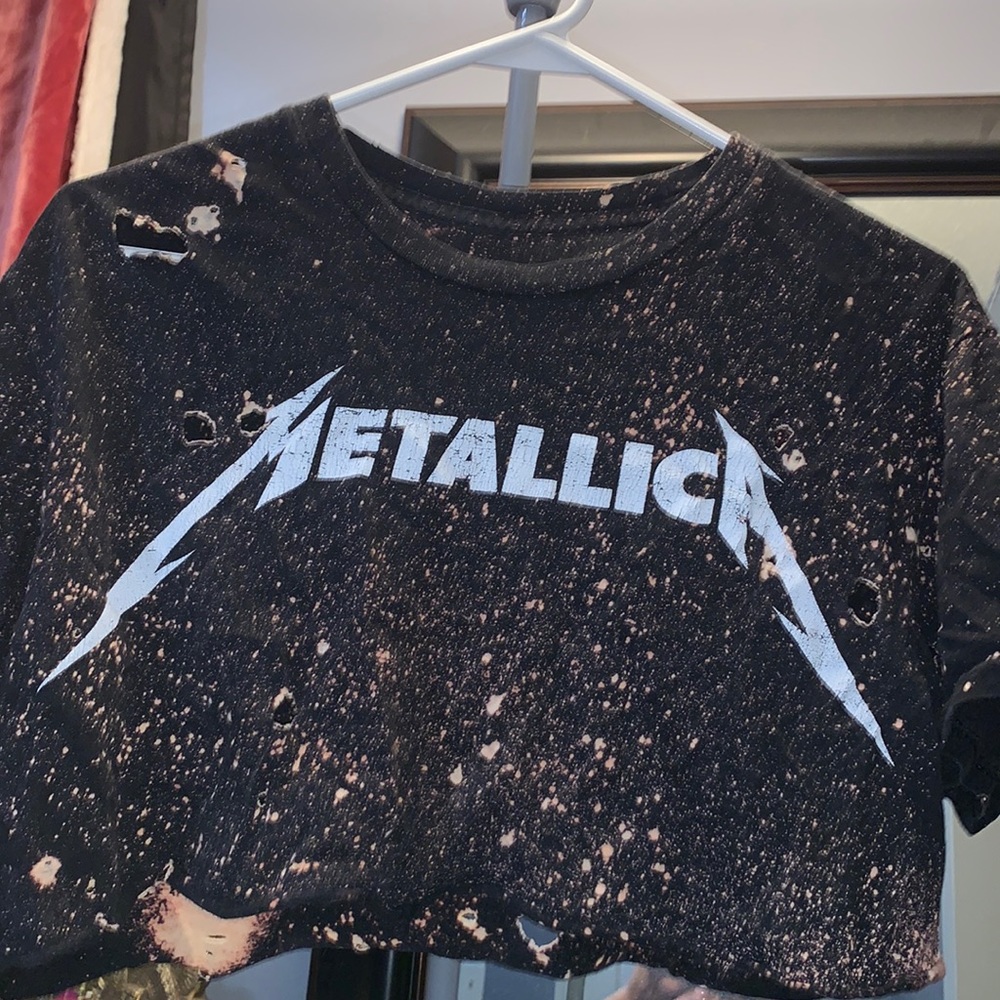 metallica crop top